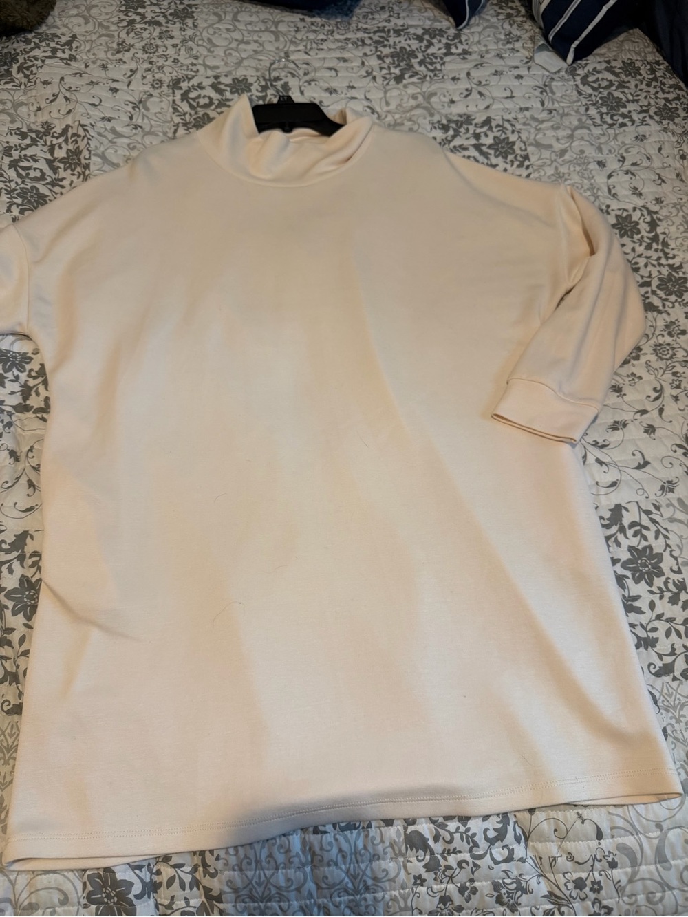 Cream colored mock neck dress (or oversized sweatshirt) from the brand P.CILL. M